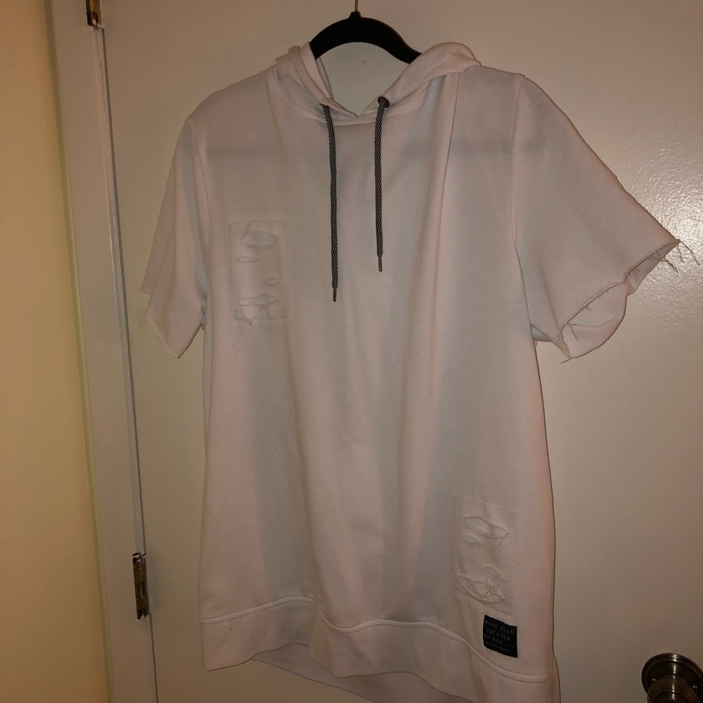 Short sleeve hoodie shirt